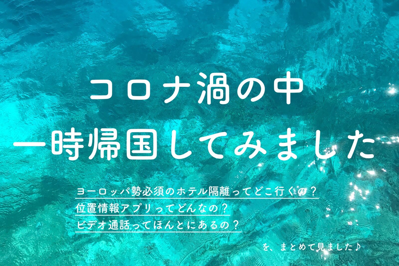 ドイツから日本へ 一時帰国 強制隔離 位置情報アプリ ブログ